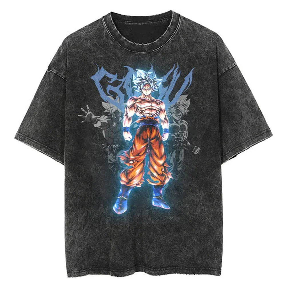 Dragon Ball Print Oversize Streetwear Vintage Tees