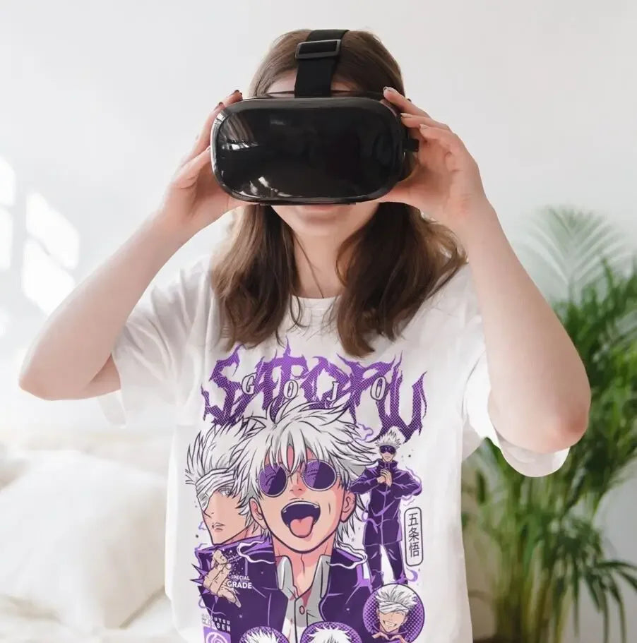 Gojo Satoru T-Shirt Jujutsu Kaisen Oversized Graphic T Shirts