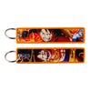 One Piece Label Keychain Fabric Woven Label Key Ring