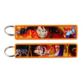 One Piece Label Keychain Fabric Woven Label Key Ring