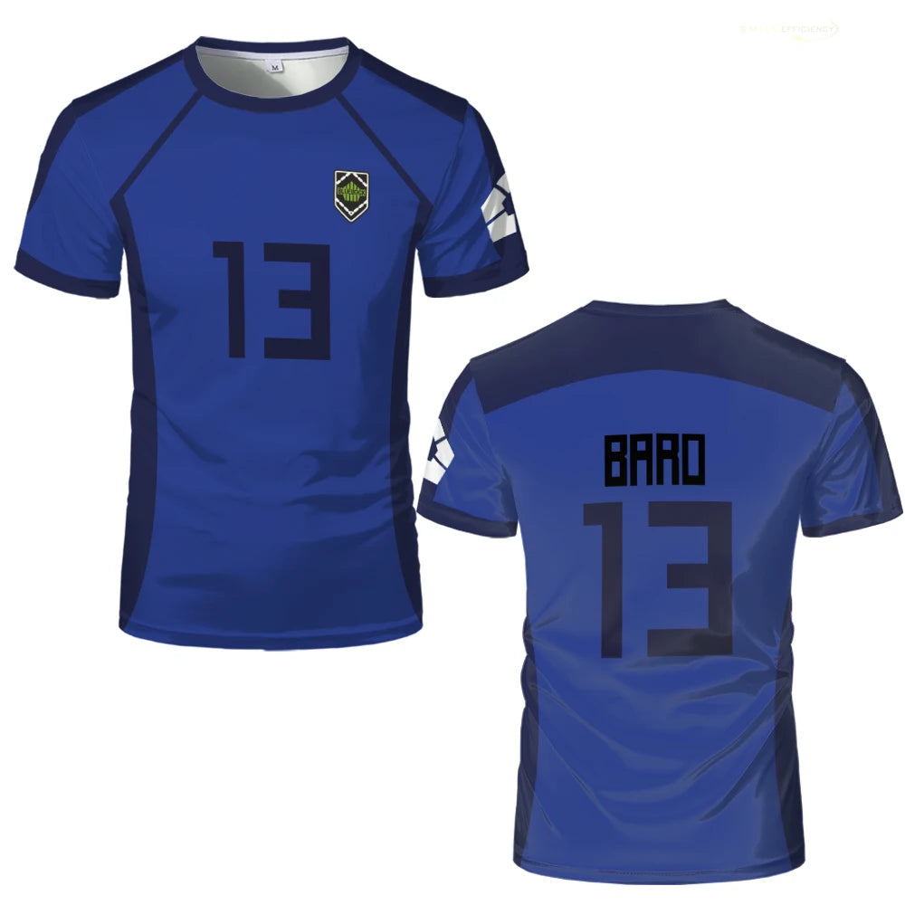 Blue Lock Anime Cosplay Football Jersey T-Shirt