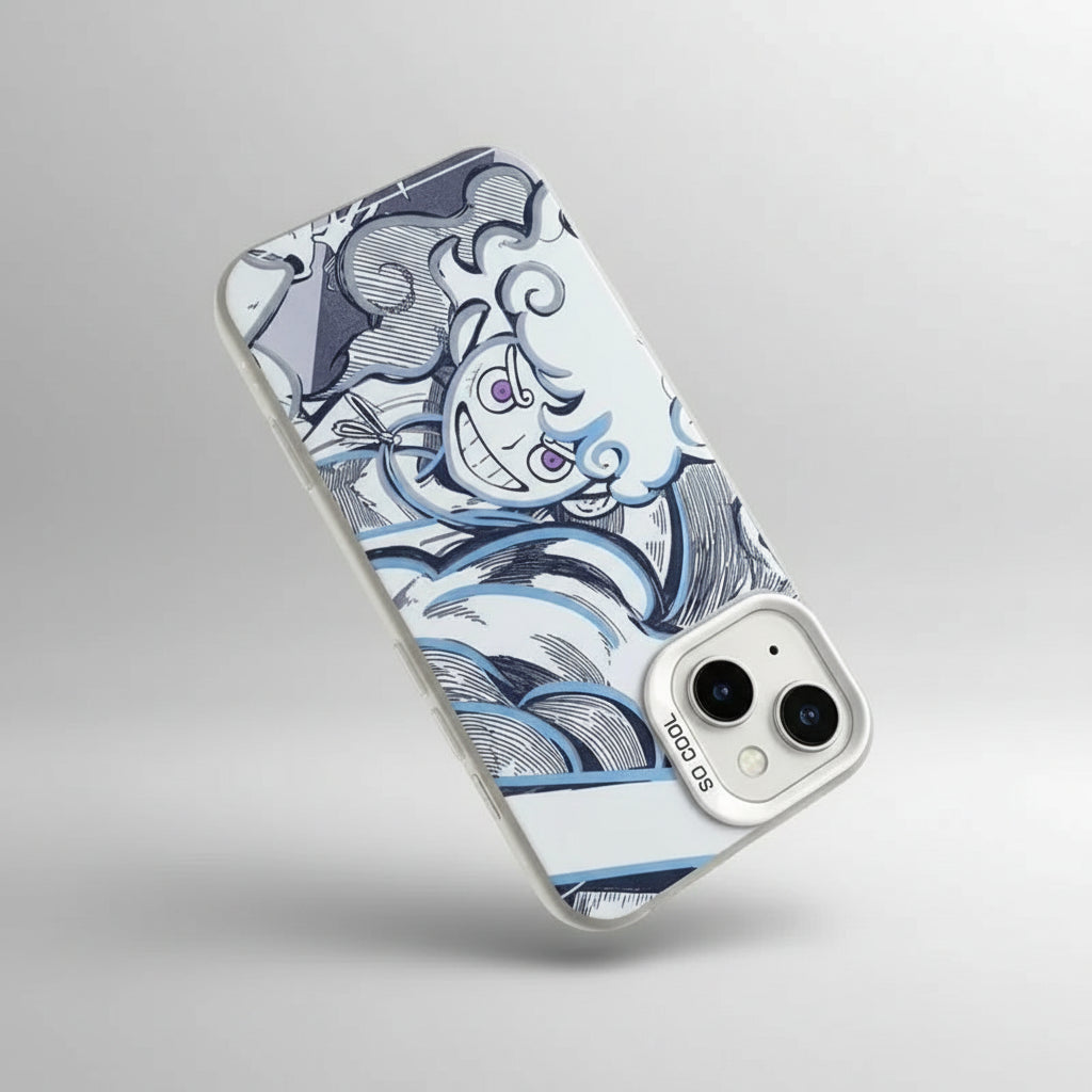 Monkey D. Luffy Gear 5 Nika 3D Phone Case - One Piece Anime Back Cover for iPhone Pro Max/Mini
