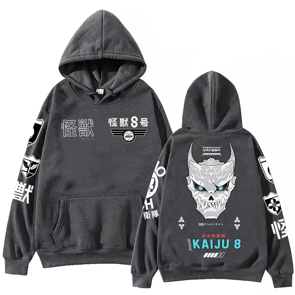 Kaiju No 8 Hoodie Harajuku Hip Hop Pullover