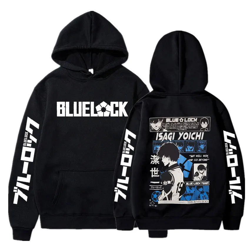 Blue Lock Isagi Yoichi Printed Hooded Men Women Hot Manga Printed Hoodies Oversized Streetwear Sweatshirts