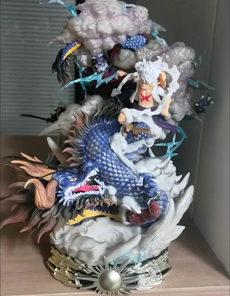 23cm Luffy Vs Kaidou Luffy Gear 5 Statue Nika Luffy Figurine