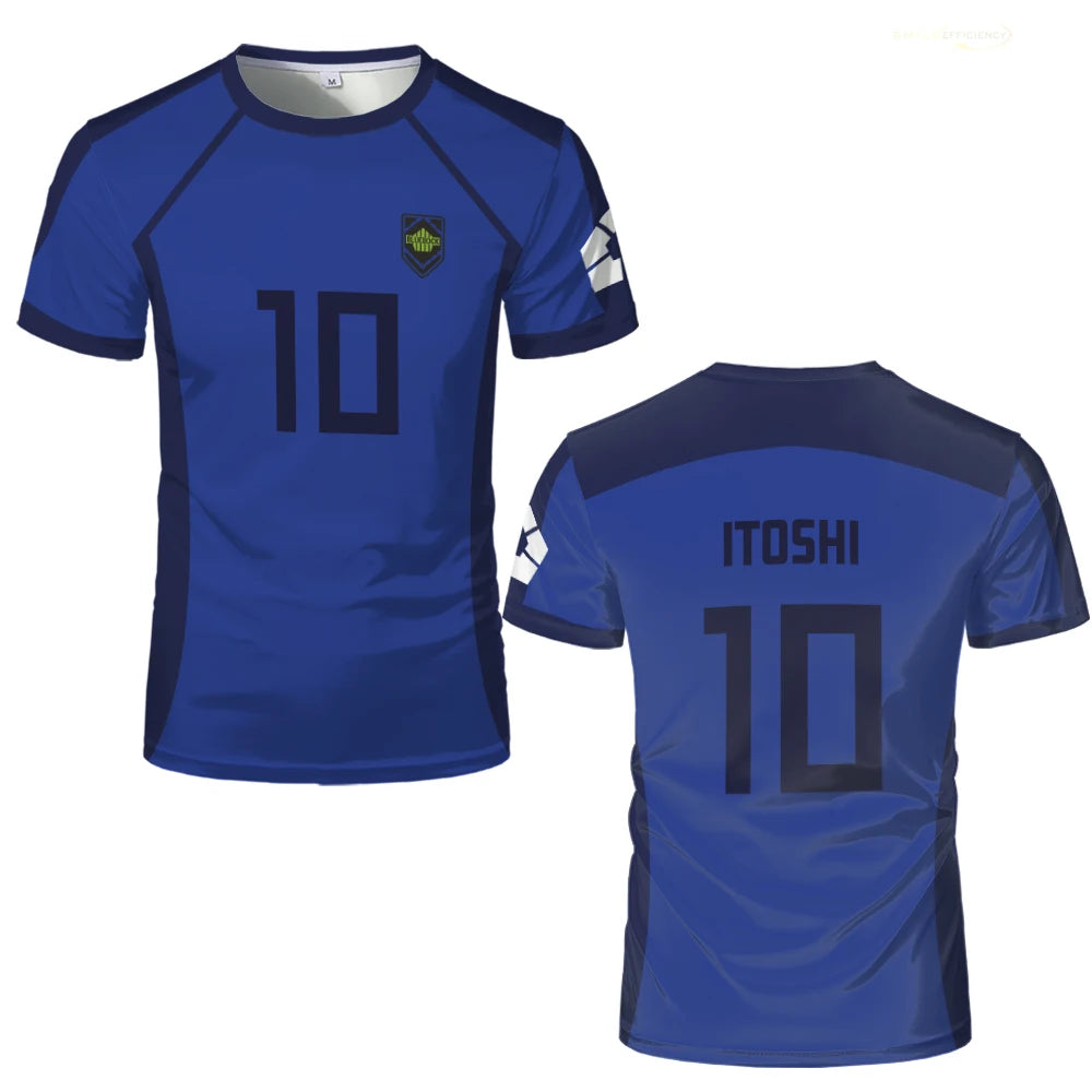 Blue Lock Anime Cosplay Football Jersey T-Shirt