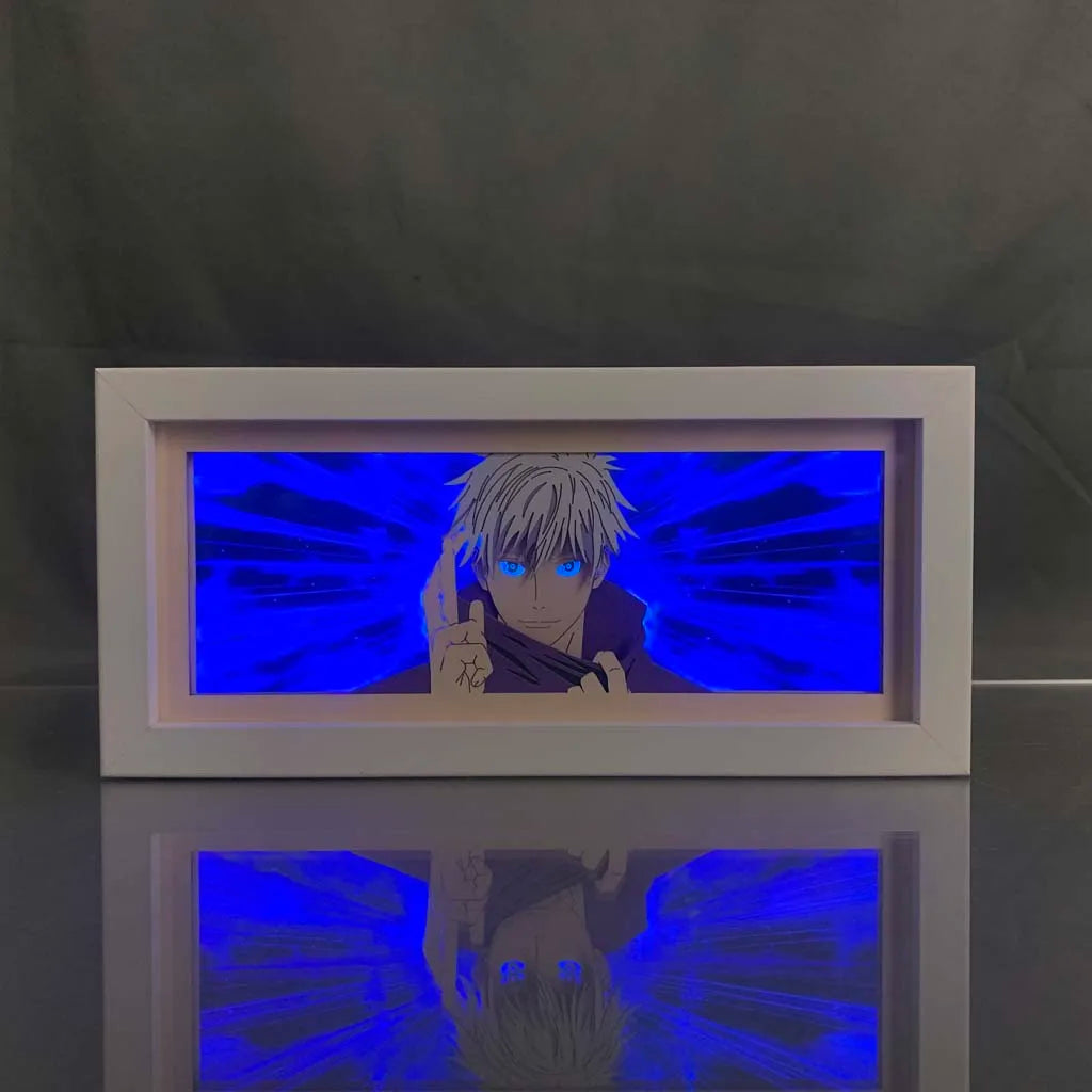 Satoru Gojo Nightlight Lightbox 3d Paper Cut Desk Lamp