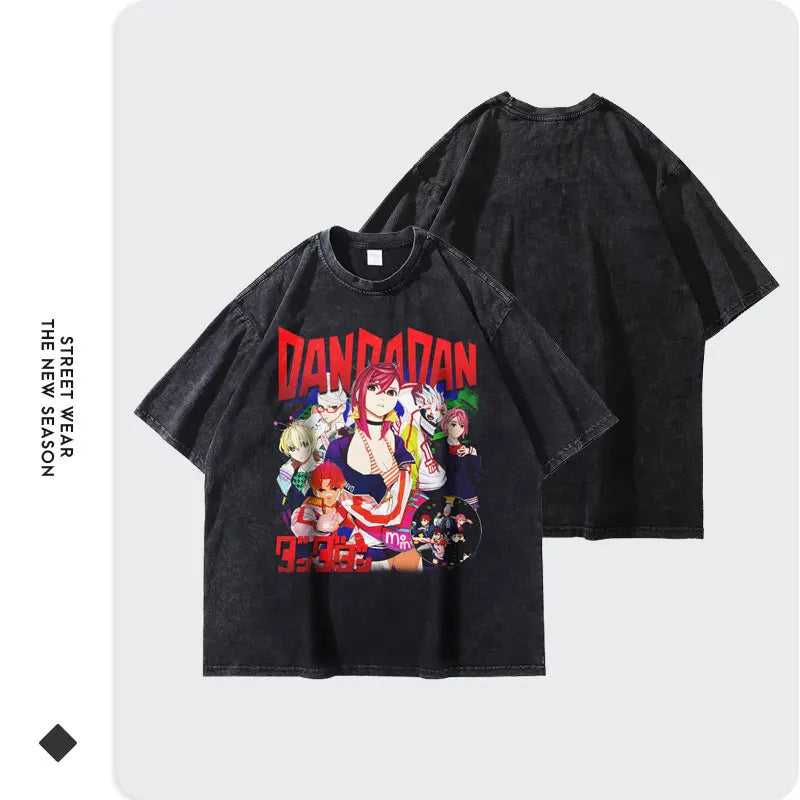 Anime Dandadan T-Shirt Vintage Streetwear