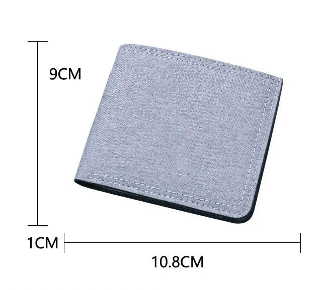 One Piece Multi-Slot Canvas Bifold Wallet