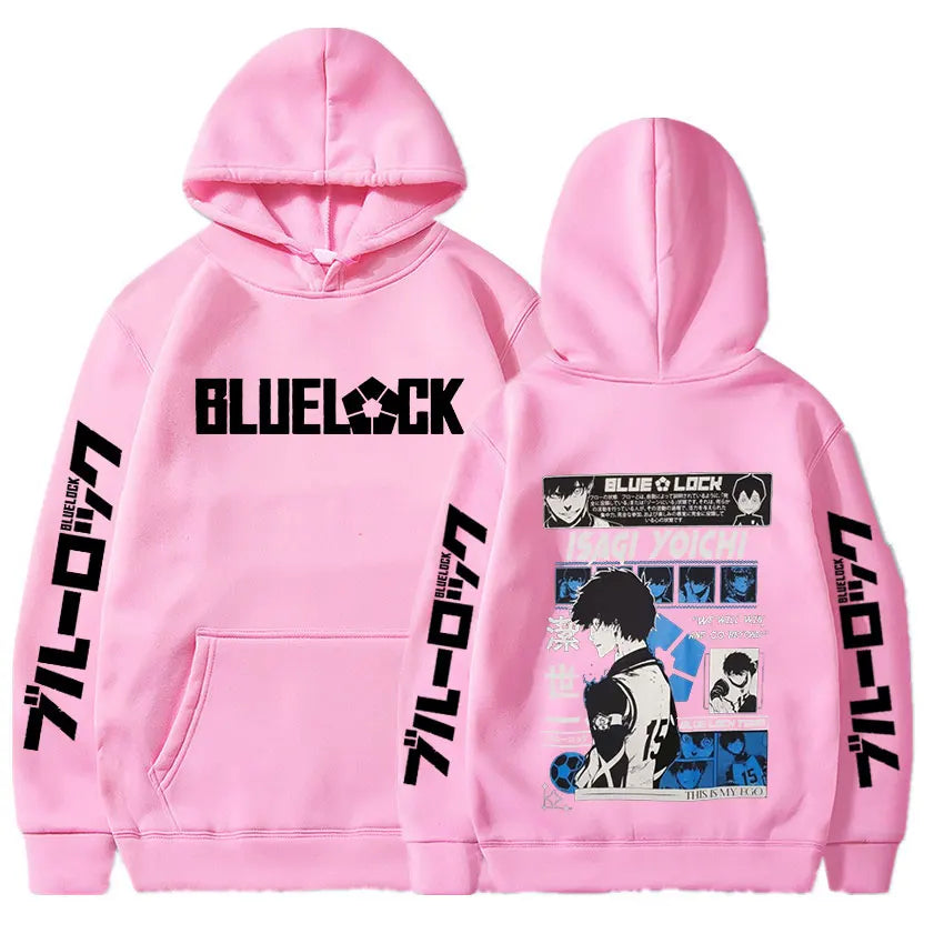 Blue Lock Isagi Yoichi Printed Hooded Men Women Hot Manga Printed Hoodies Oversized Streetwear Sweatshirts