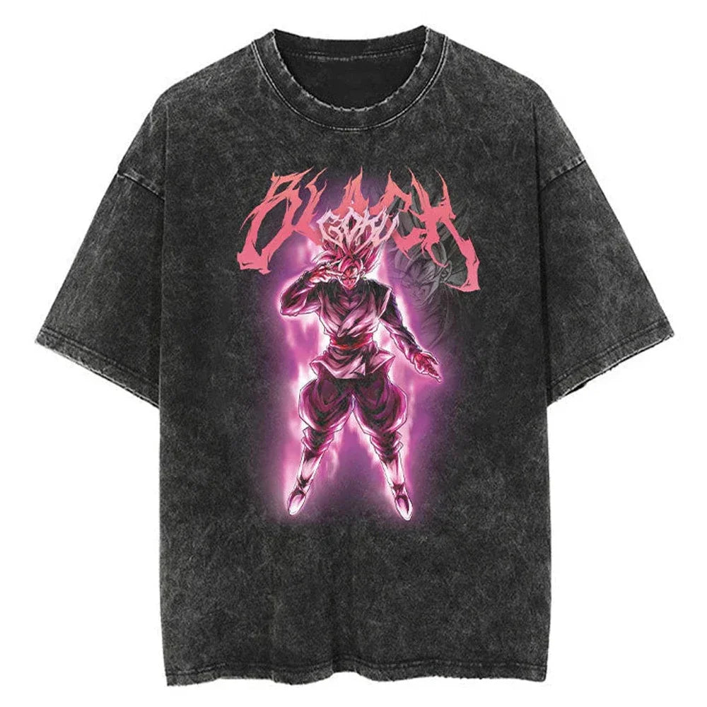 Dragon Ball Print Oversize Streetwear Vintage Tees