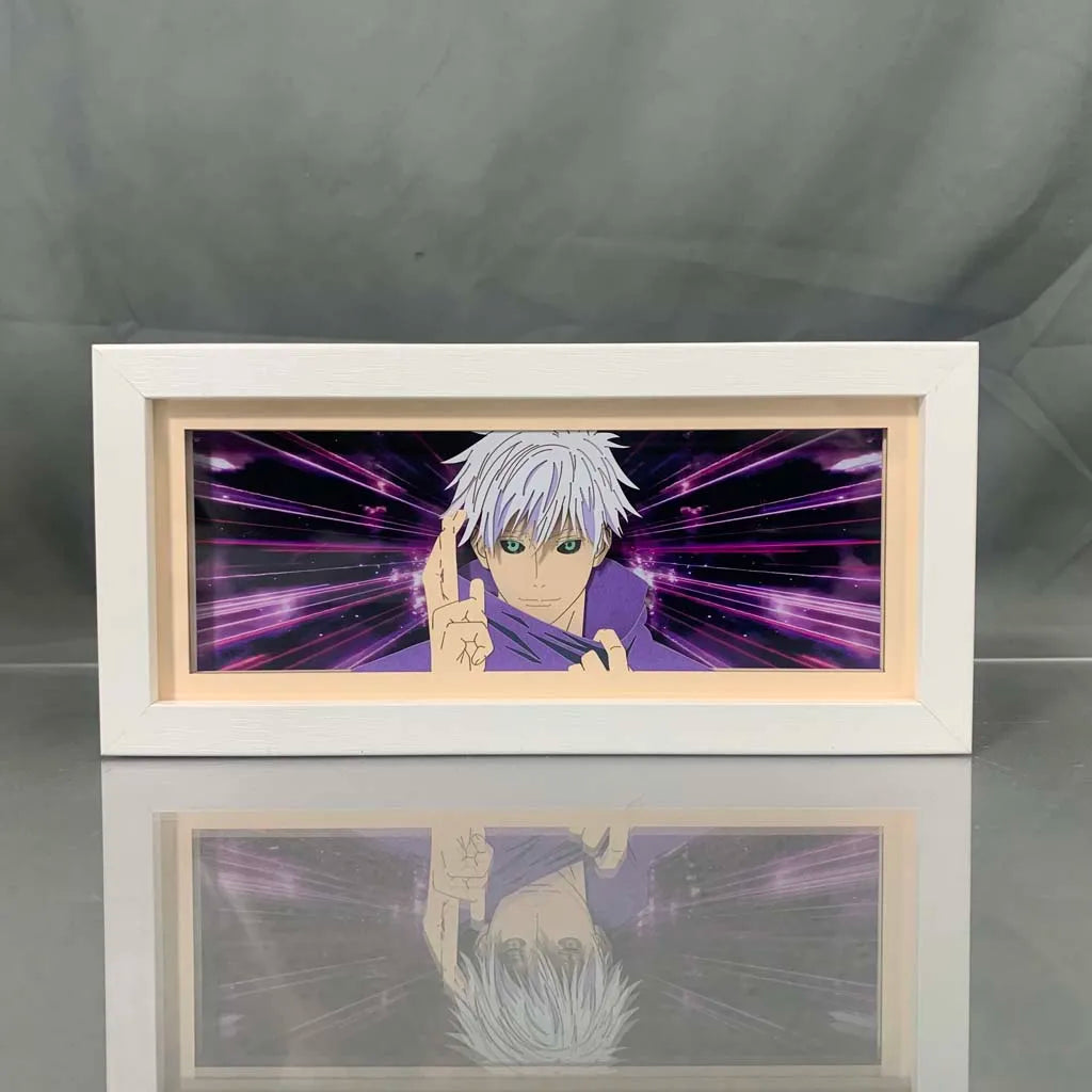 Satoru Gojo Nightlight Lightbox 3d Paper Cut Desk Lamp