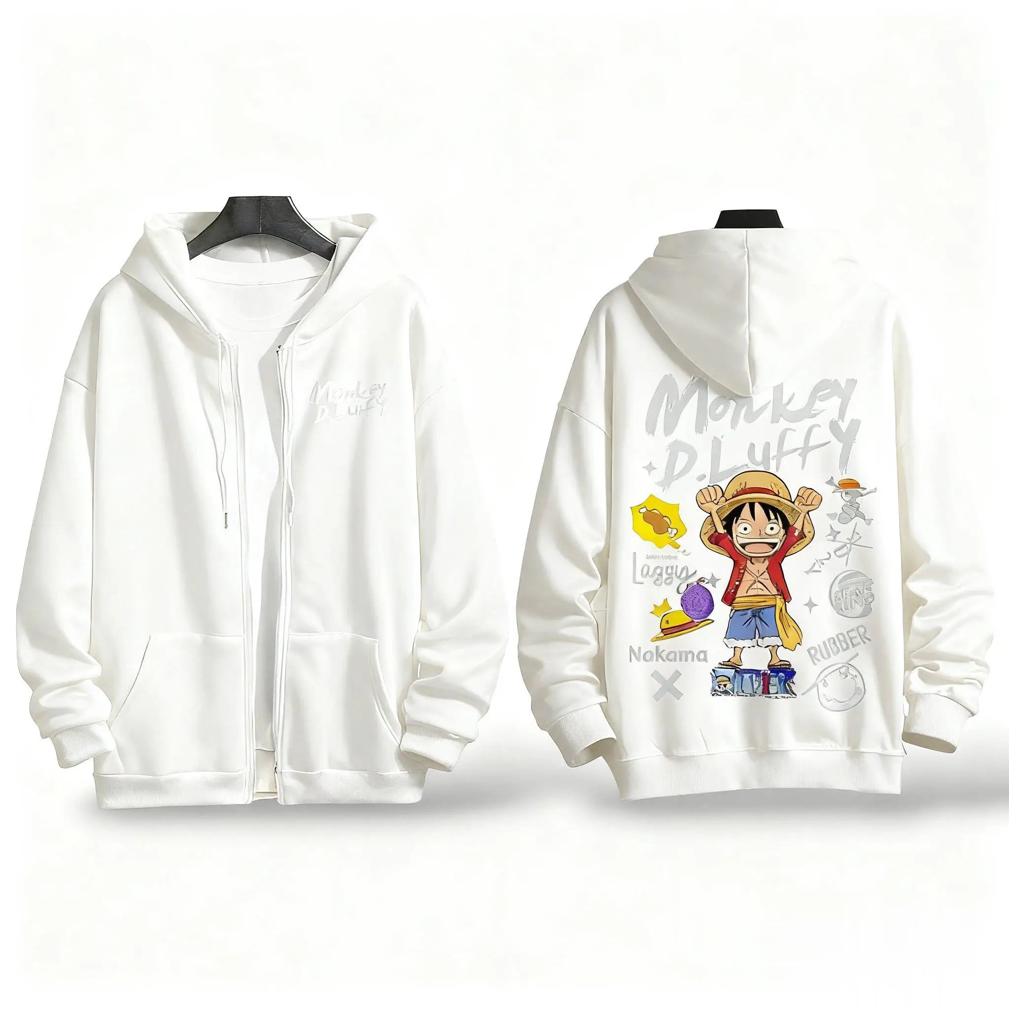 One Piece Luffy Anime Graphic Loose Fit Streetwear Jacket