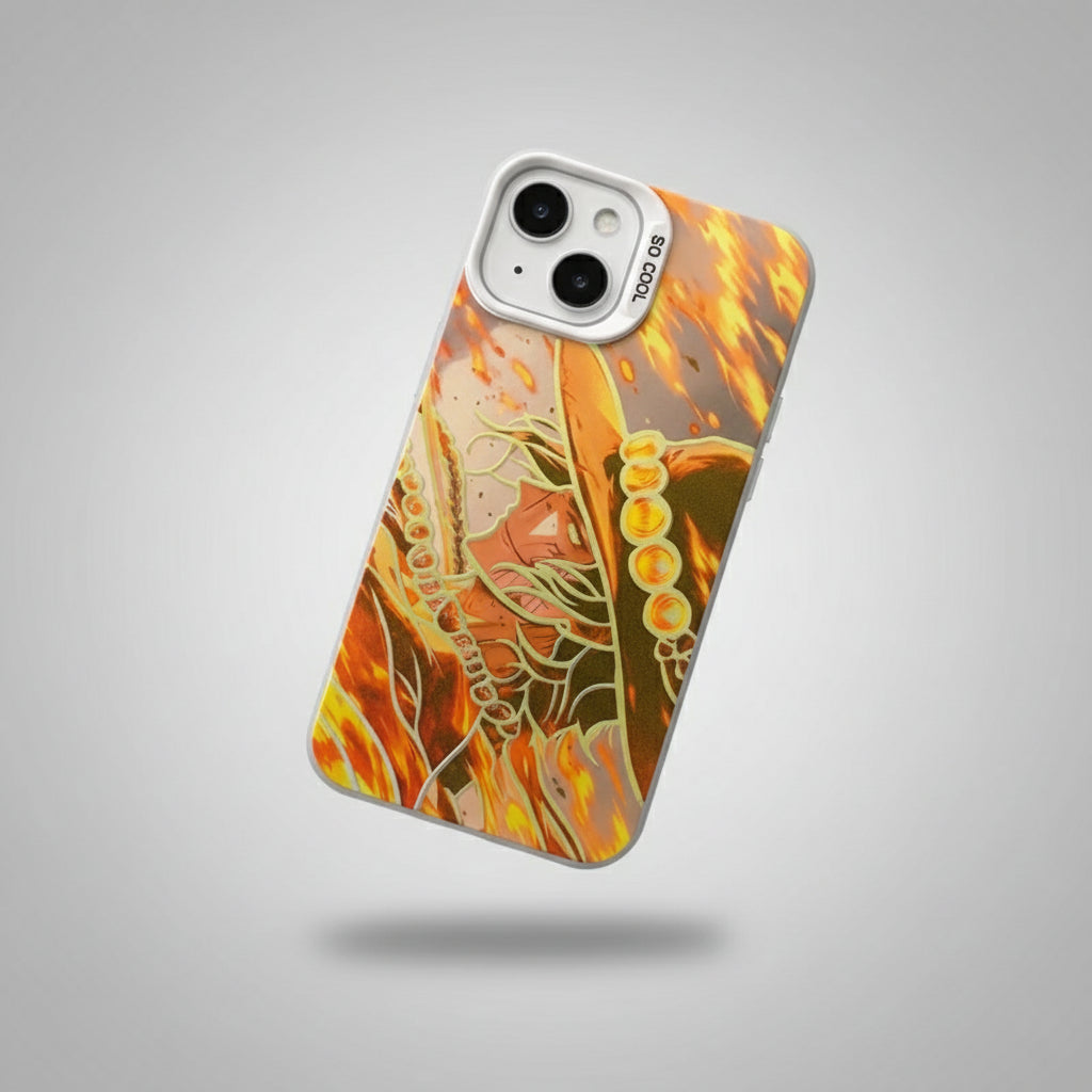 Portgas D. Ace Flame Shockproof 3D Phone Case - Animation ONE Piece Cover for iPhone Pro Max/Mini