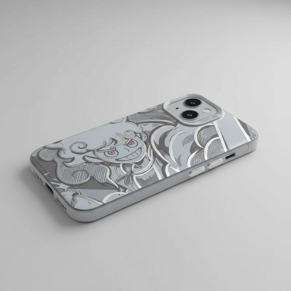 Monkey D. Luffy Gear 5 Nika 3D Phone Case - One Piece Anime Back Cover for iPhone Pro Max/Mini