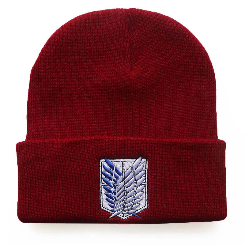 Attack on Titan (AOT) Embroidered Beanie | Unisex Streetwear Hip Hop Winter Hat