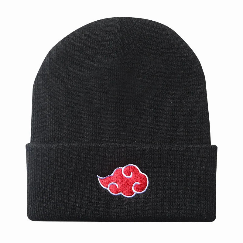 Akatsuki Red Cloud Beanie | Unisex Embroidered Winter Warm Hat