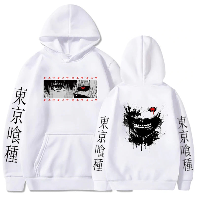 Ken Kaneki Graphical Printed Hip Hop Hoodies Casual Streetwear