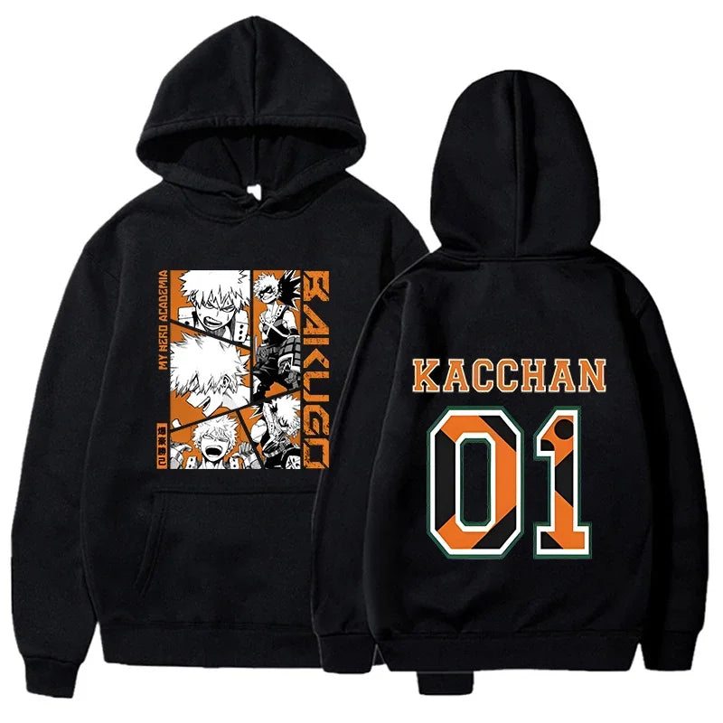 Bakugou Katsuki Pullover Hooded Long Sleeve Hoodie