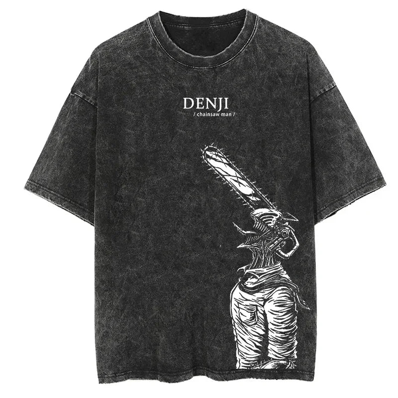 Vintage Washed Chainsaw Man T-Shirt - Streetwear Tee