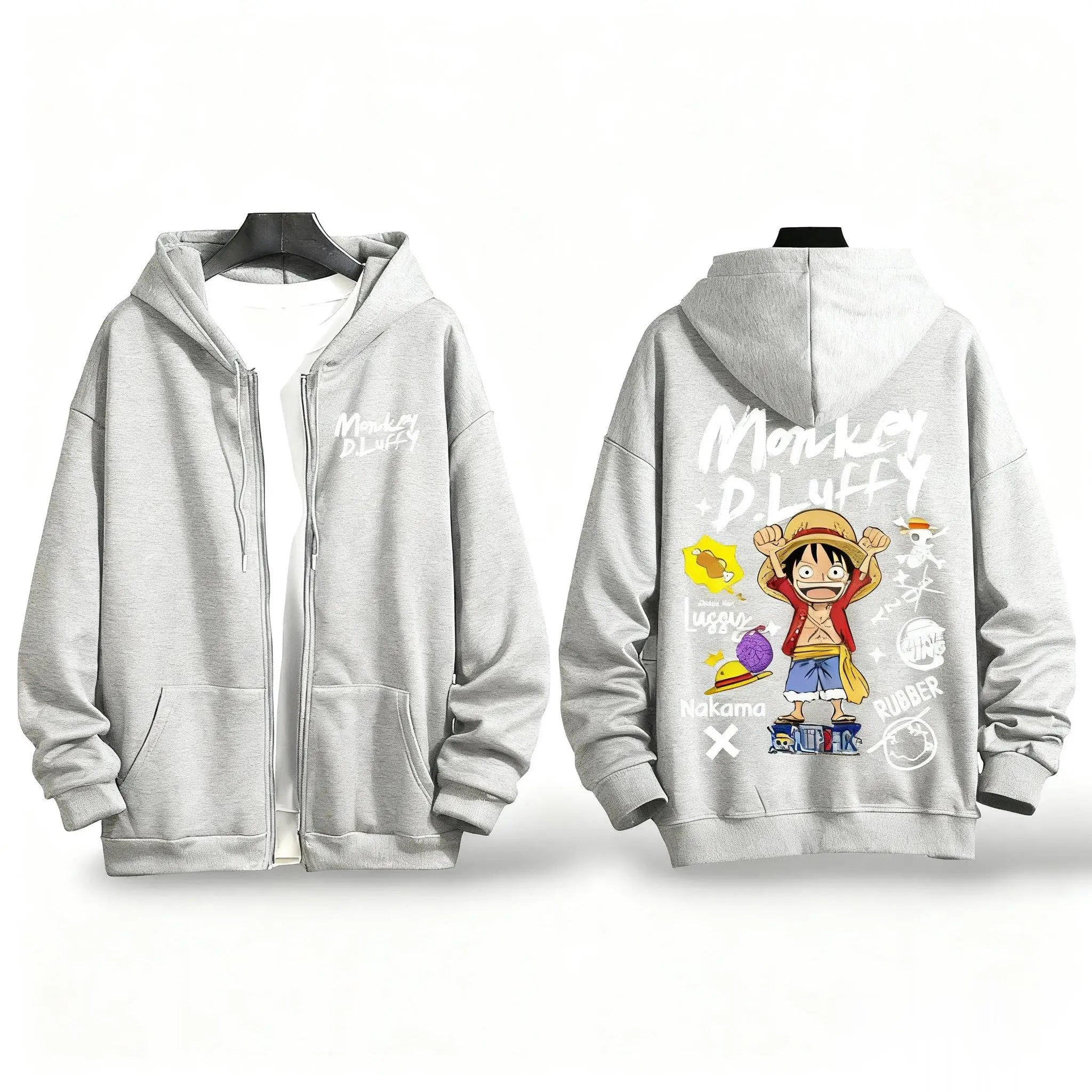 One Piece Luffy Anime Graphic Loose Fit Streetwear Jacket