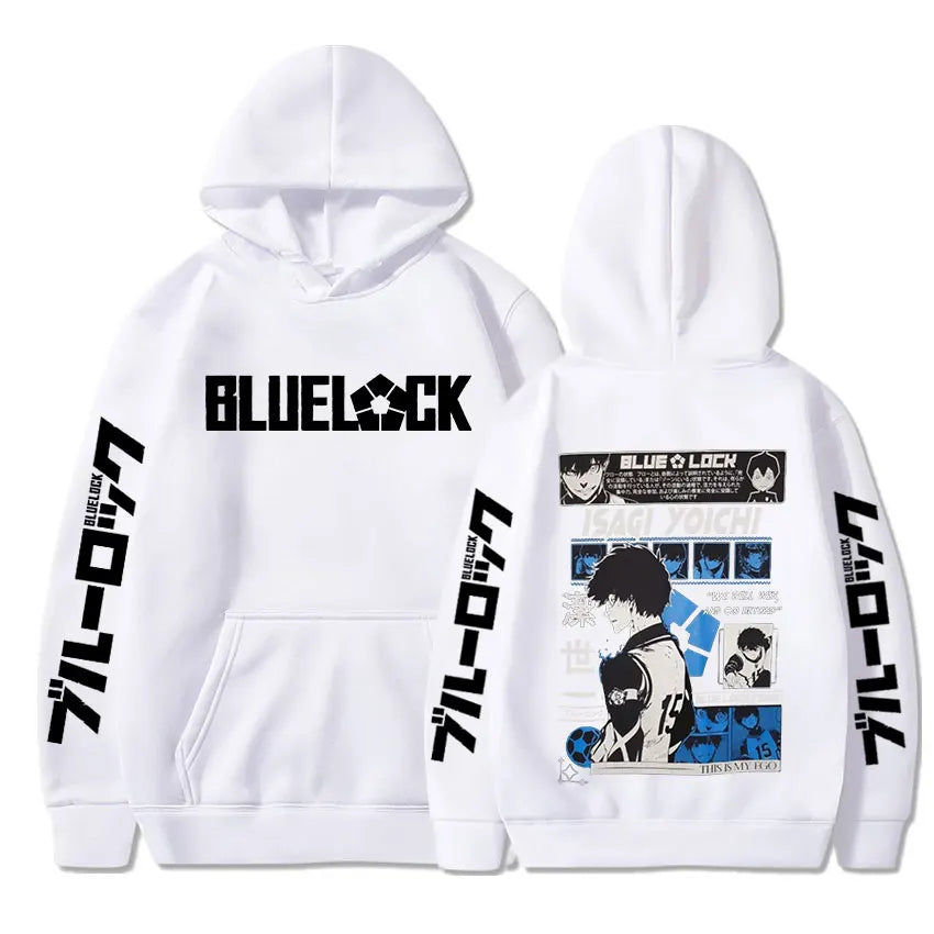 Blue Lock Isagi Yoichi Printed Hooded Men Women Hot Manga Printed Hoodies Oversized Streetwear Sweatshirts