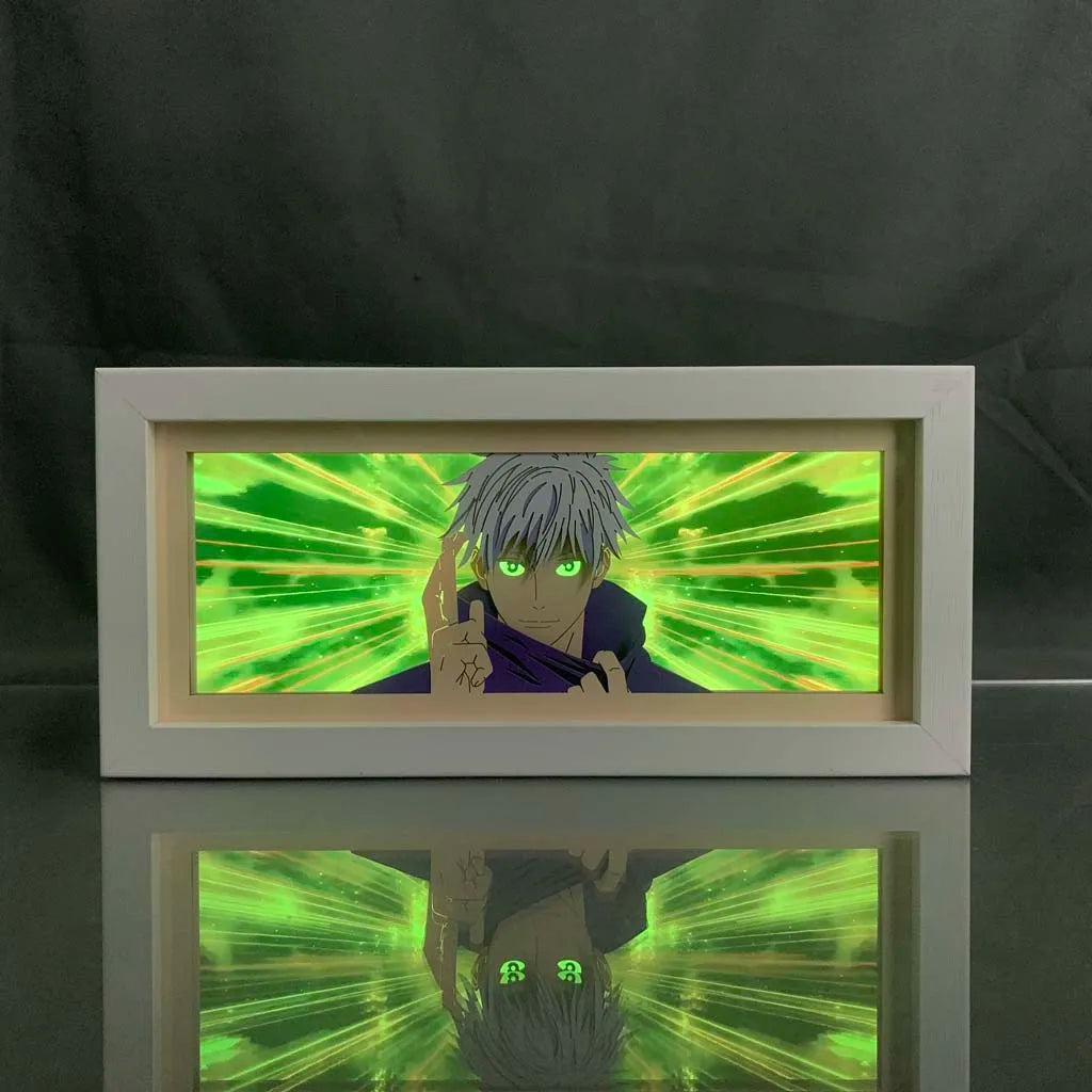 Satoru Gojo Nightlight Lightbox 3d Paper Cut Desk Lamp