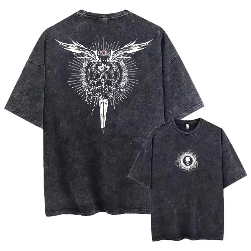 Death Note Anime Oversized Graphic Tee | Vintage Washed