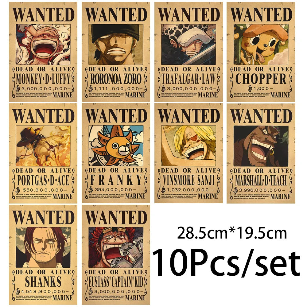 One Piece Classic Wanted  Posters Set