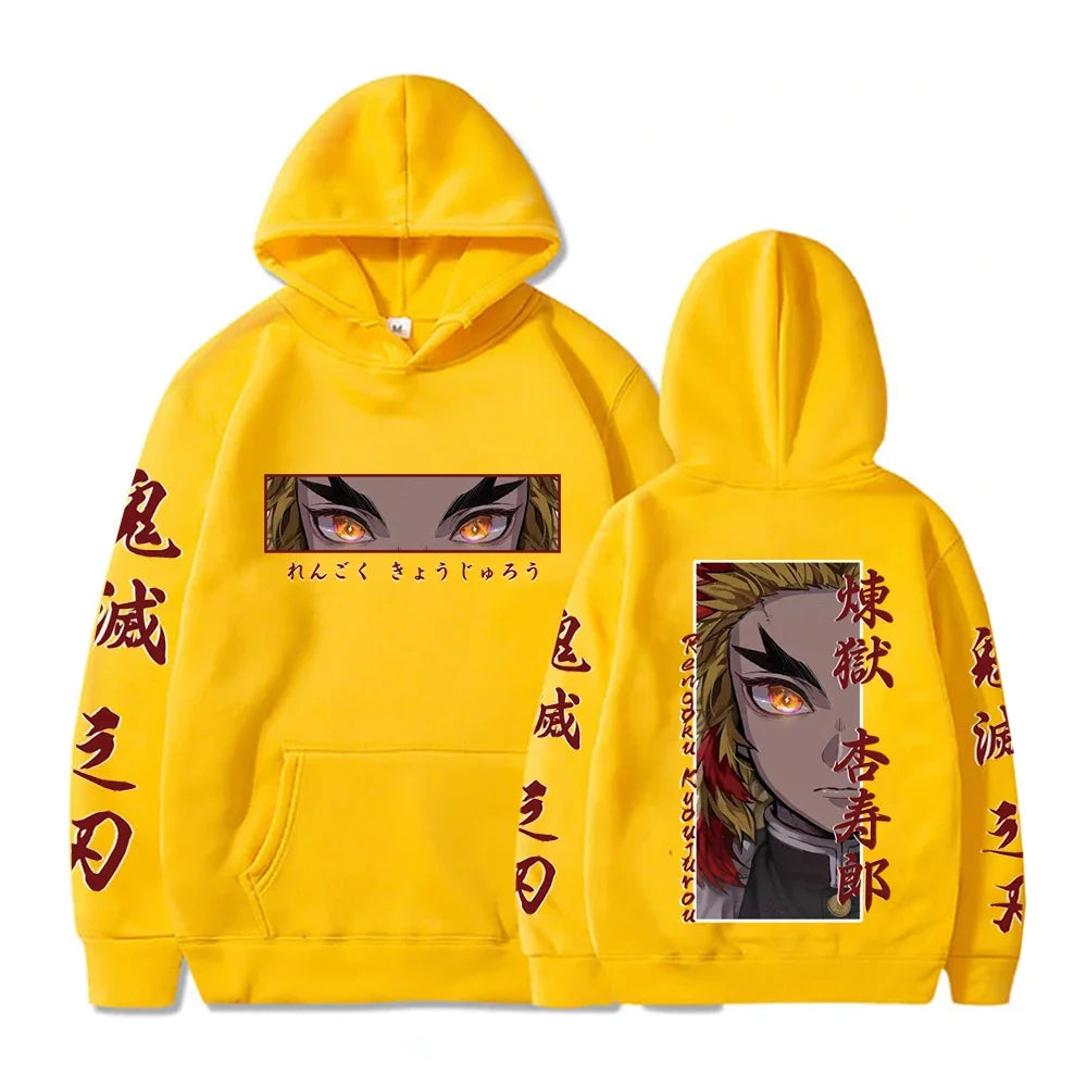 Rengoku Kyoujurou Eyes Graphic Print Casual Hoodie