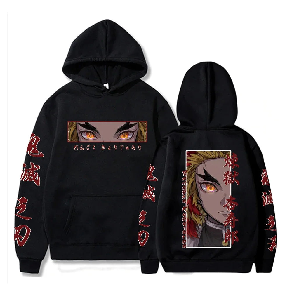 Rengoku Kyoujurou Eyes Graphic Print Casual Hoodie