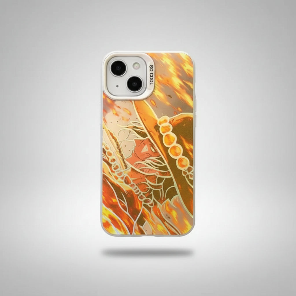 Portgas D. Ace Flame Shockproof 3D Phone Case - Animation ONE Piece Cover for iPhone Pro Max/Mini