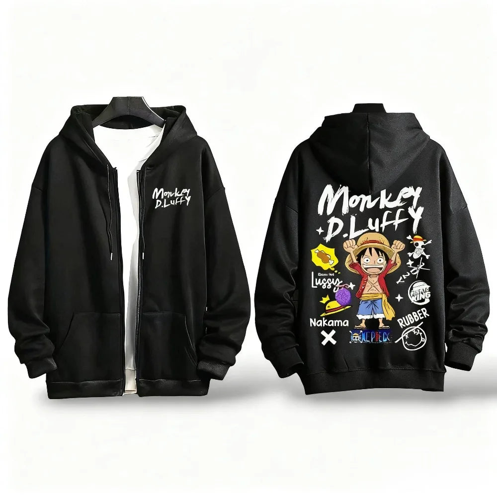 One Piece Luffy Anime Graphic Loose Fit Streetwear Jacket