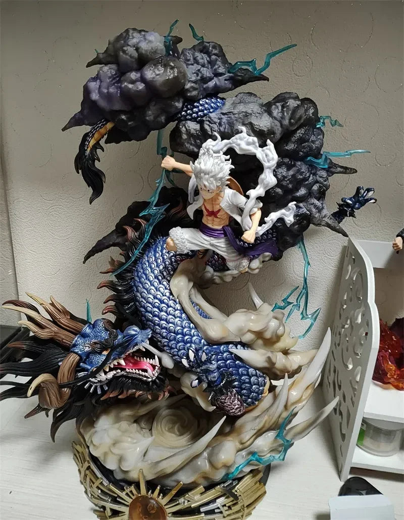 23cm Luffy Vs Kaidou Luffy Gear 5 Statue Nika Luffy Figurine