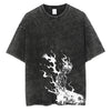 Black Clover Asta Graphic Vintage T Shirt Men Manga Washed Cotton Tshirts Casual Loose Tee