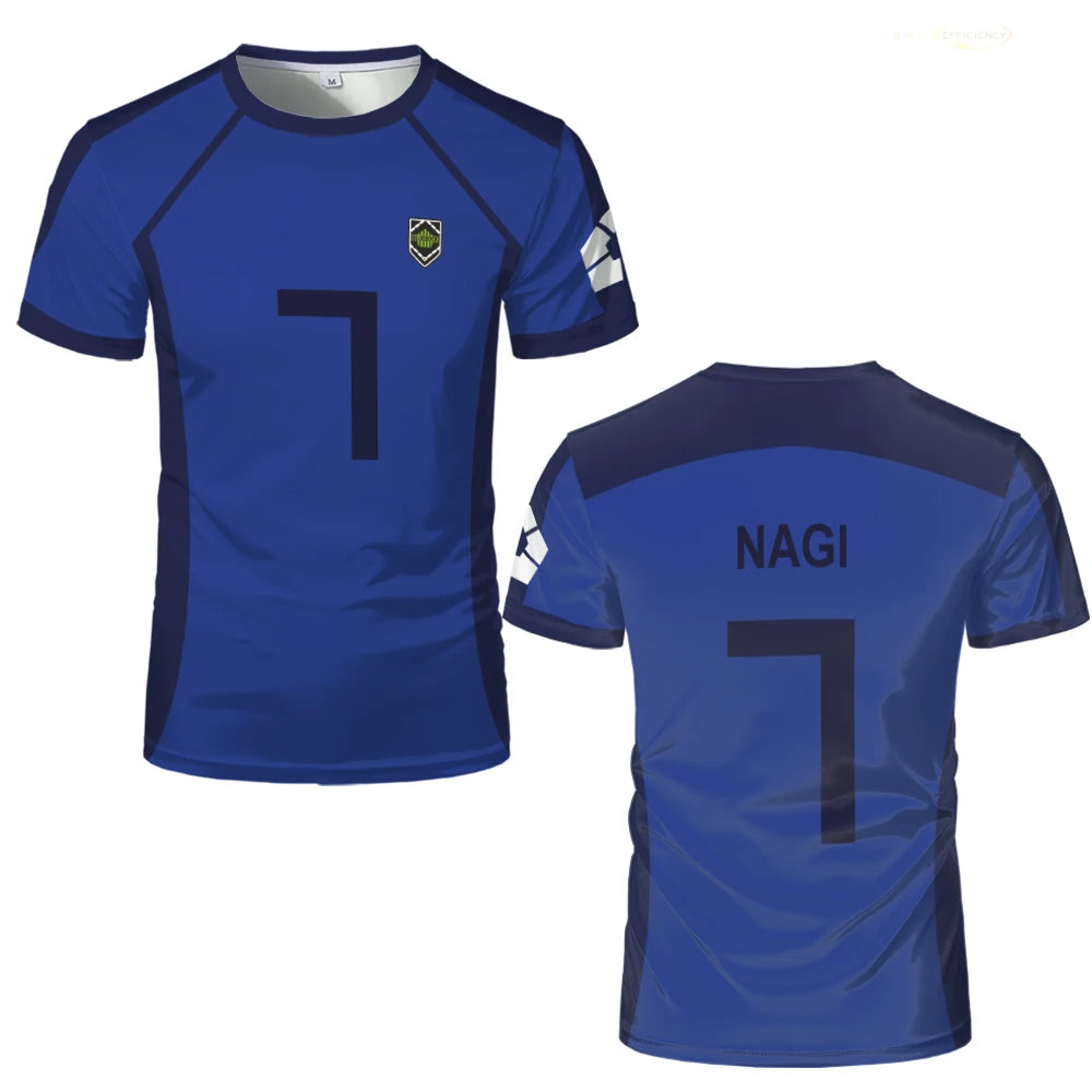 Blue Lock Anime Cosplay Football Jersey T-Shirt