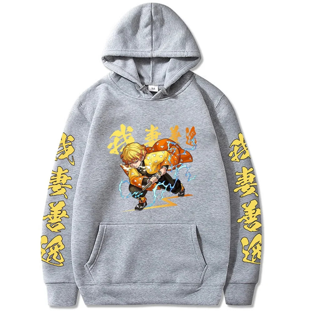 Agatsuma Zenitsu Printed Hooded Streetwear Hoodie