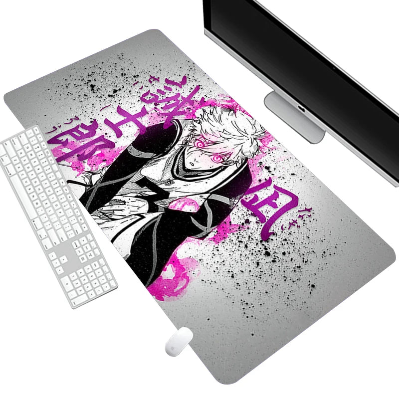 Nagi Seishiro Mousepad PC Gamer Keyboard Rug Black and White Mouse Pad Laptop Gaming Desk Mat