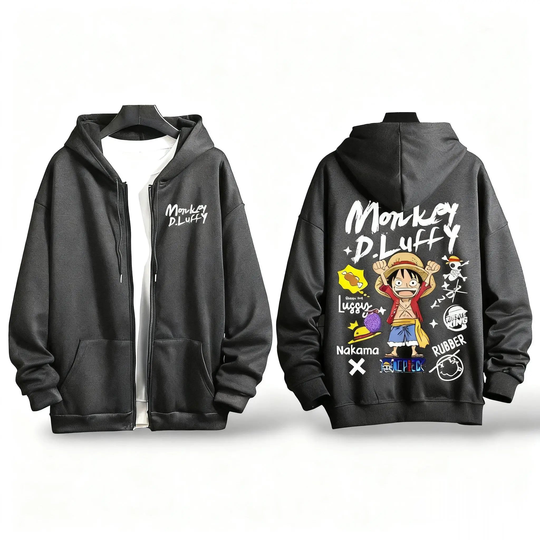 One Piece Luffy Anime Graphic Loose Fit Streetwear Jacket