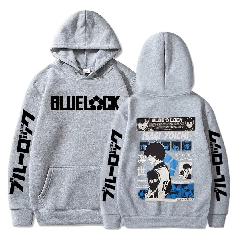 Blue Lock Isagi Yoichi Printed Hooded Men Women Hot Manga Printed Hoodies Oversized Streetwear Sweatshirts