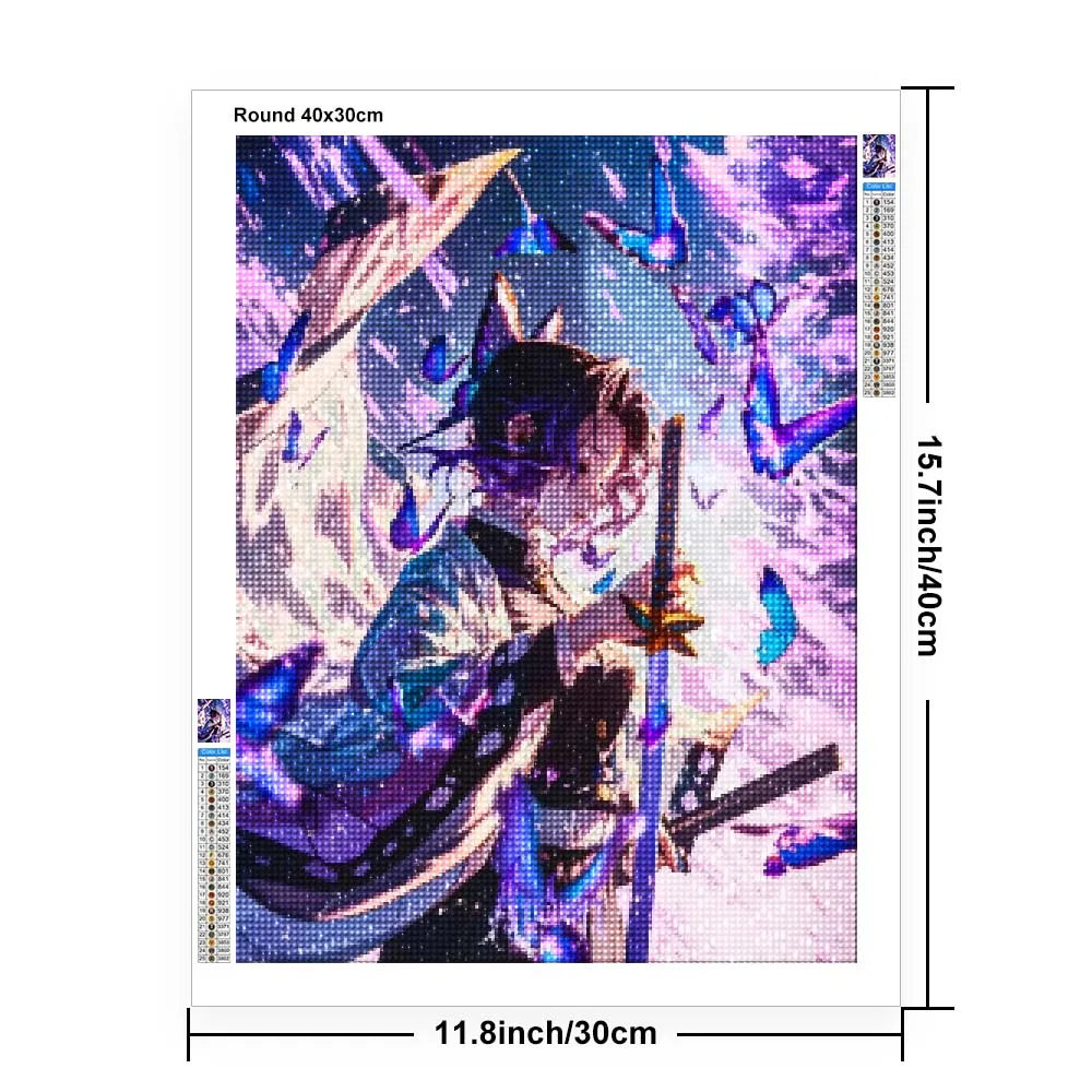 Demon Slayer 5D DIY Diamond Painting  Mosaic Art Home Decoration Poster