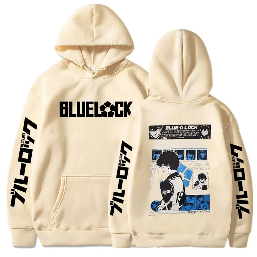 Blue Lock Isagi Yoichi Printed Hooded Men Women Hot Manga Printed Hoodies Oversized Streetwear Sweatshirts