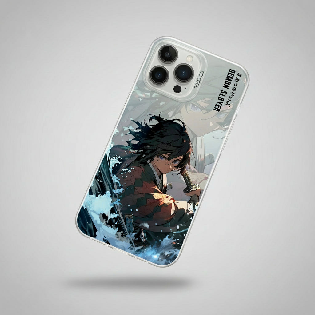 Demon Slayer Giyu Tomioka Phone case For iPhone XR XS 11 12 13 14 15 16 Hard Shell Shockproof