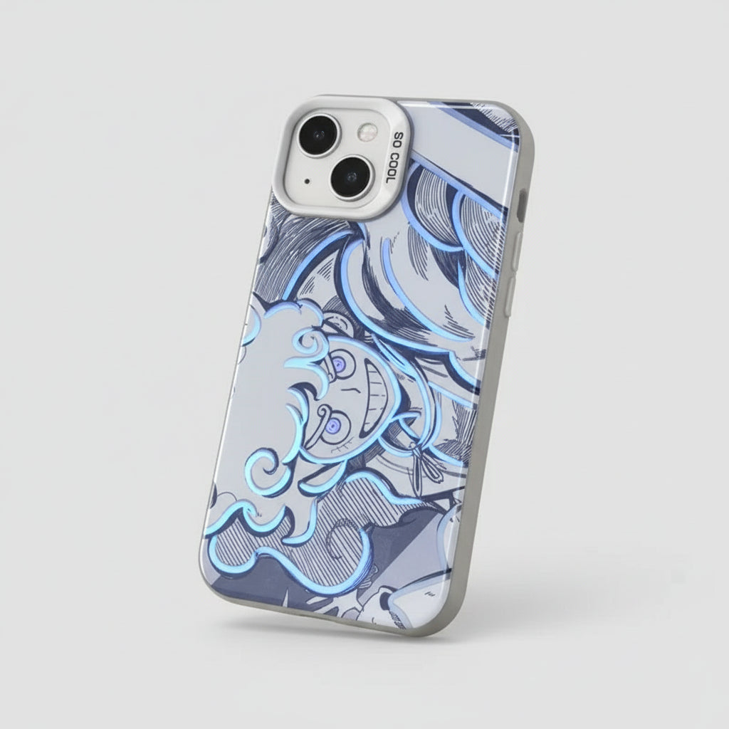 Monkey D. Luffy Gear 5 Nika 3D Phone Case - One Piece Anime Back Cover for iPhone Pro Max/Mini