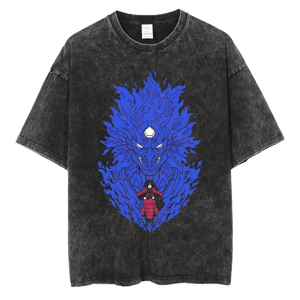 Naruto Anime Streetwear Short Sleeve Cotton Vintage T-shirts