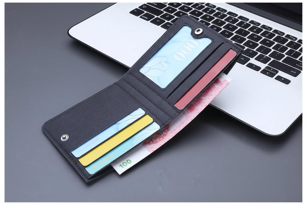 One Piece Multi-Slot Canvas Bifold Wallet