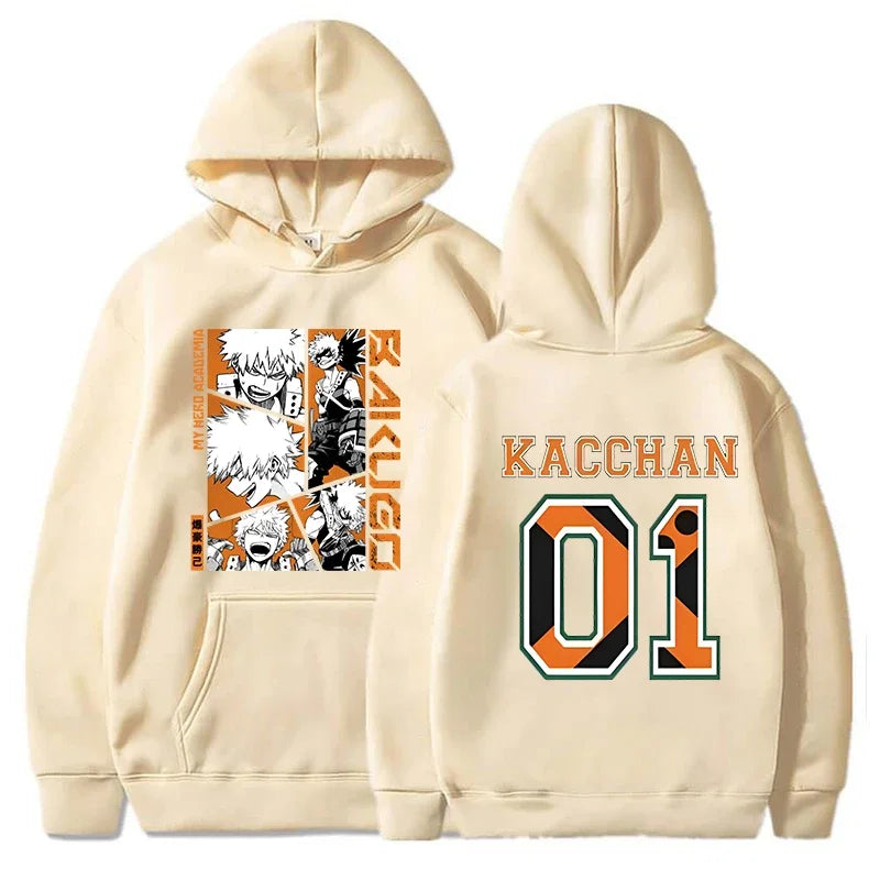 Bakugou Katsuki Pullover Hooded Long Sleeve Hoodie