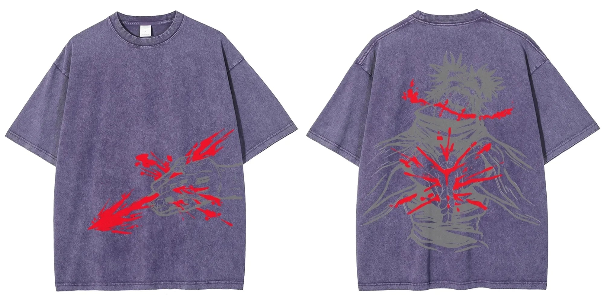 Choso Cool Graphic T-shirt Men Casual Manga Tshirts Washed Vintage T Shirt