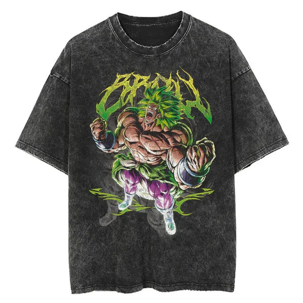Dragon Ball Print Oversize Streetwear Vintage Tees