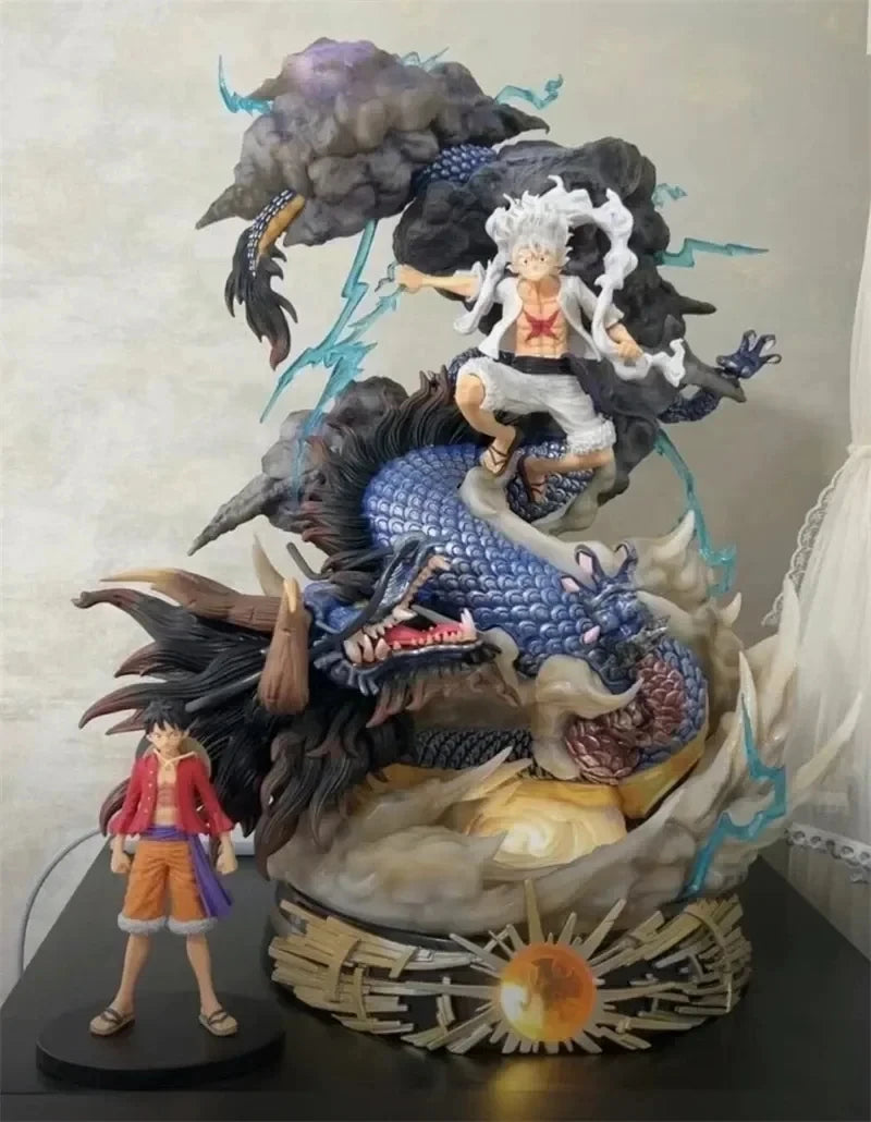 23cm Luffy Vs Kaidou Luffy Gear 5 Statue Nika Luffy Figurine